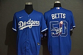 Dodgers 50 Mookie Betts Royal 2020 Nike Cool Base With Team Logo Jersey Dzhi,baseball caps,new era cap wholesale,wholesale hats